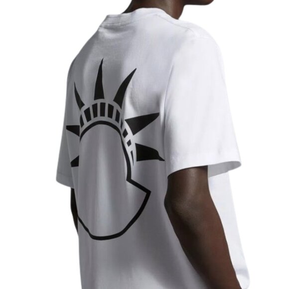 NWT Moncler X Alicia Keys T-Shirt Sz Medium in White Unisex Cotton Motif Print - Picture 1 of 10